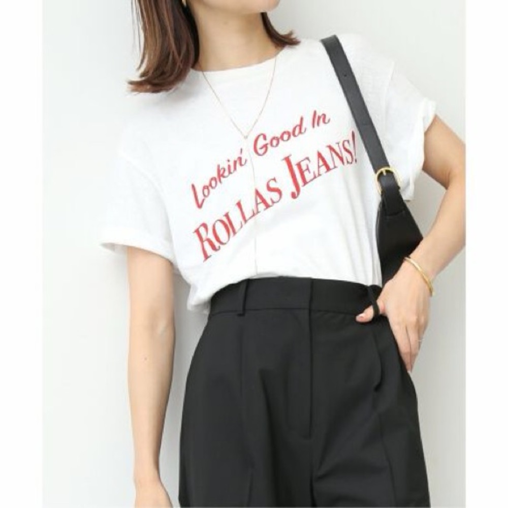 Rolla’s Lookin Good in Rolla’s Jeans White Graphic Tomboy Short Sleeve Tee S NWT
